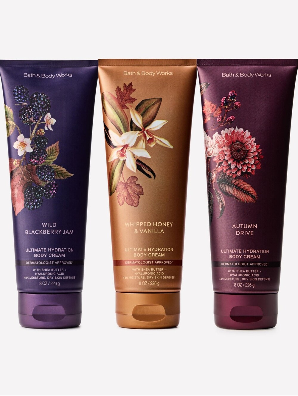 Bath & Body Works Body Cream Fall Variety Set of 3 NEW